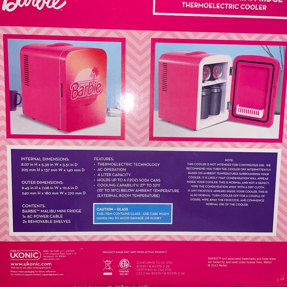Barbie mini fridge